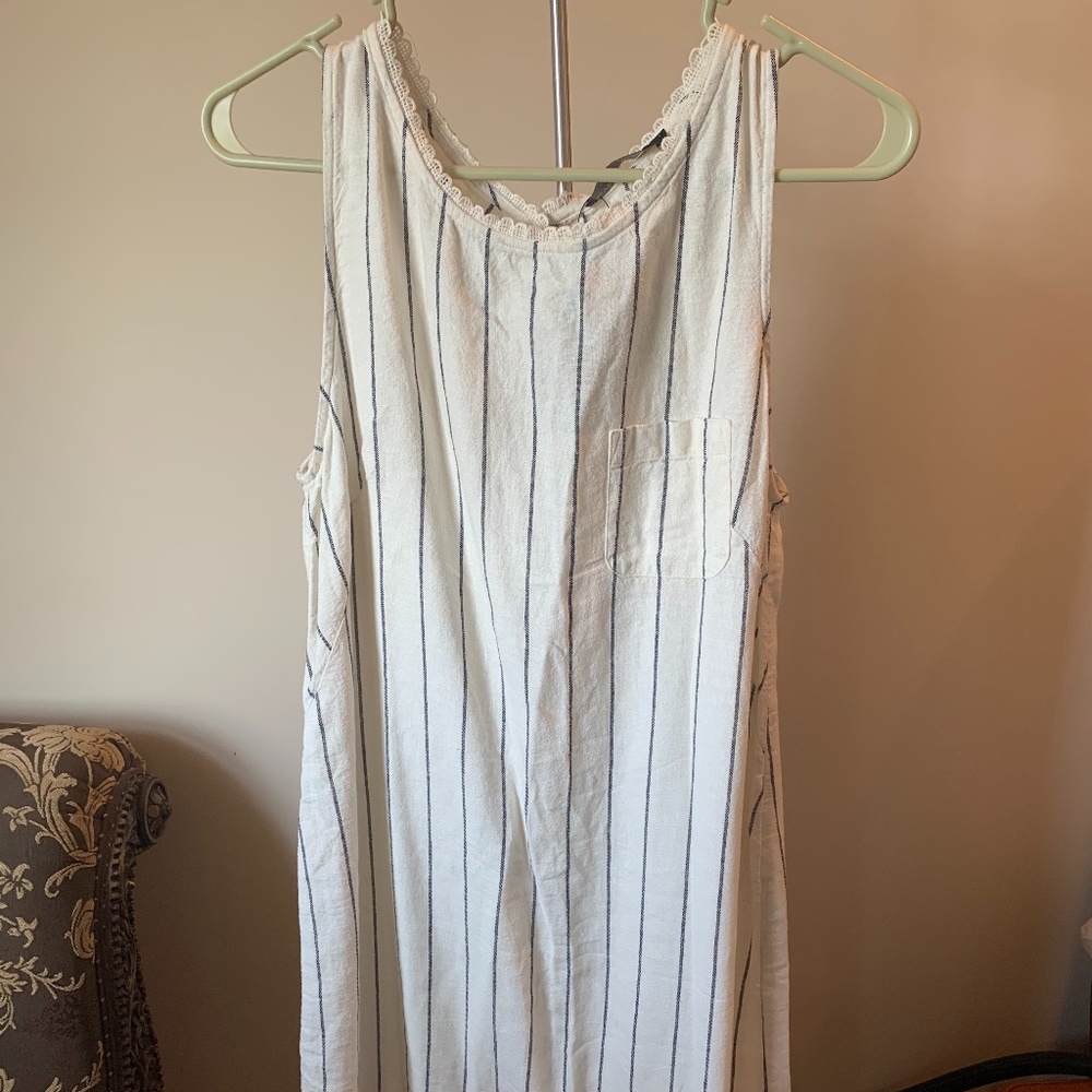 Striped Linen Shift Dress
